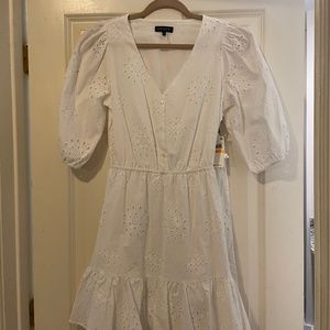 White eyelet dress